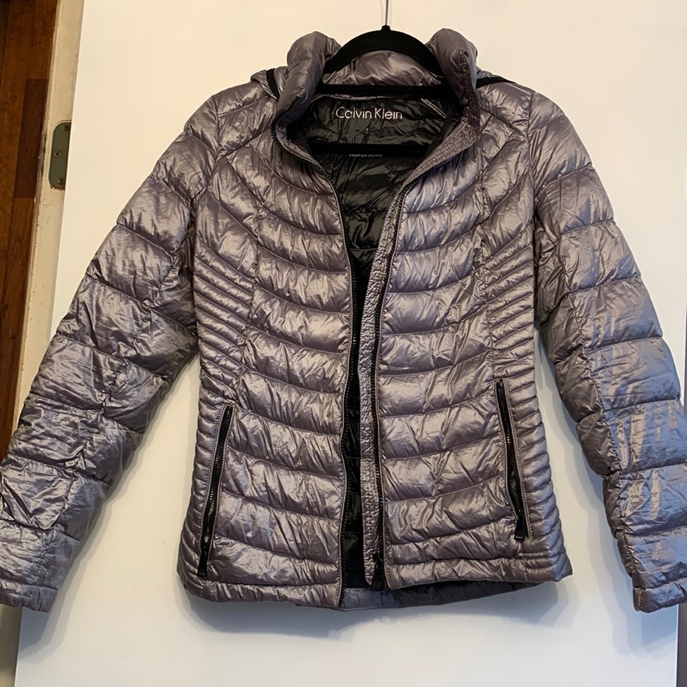 Calvin Klein zip up down jacket S